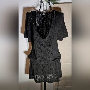 Faux Wrap-Around Crochet Top